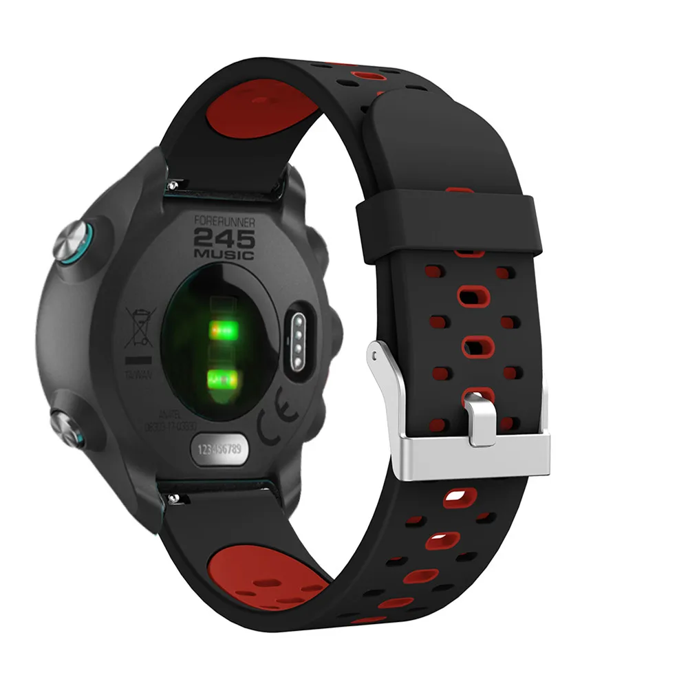 Для Garmin 245 ремешок официальная Кнопка Силиконовый ремешок для часов спортивный ремешок для Forerunner 245 M/645/Vivoactive3/Vivomove HR Браслет