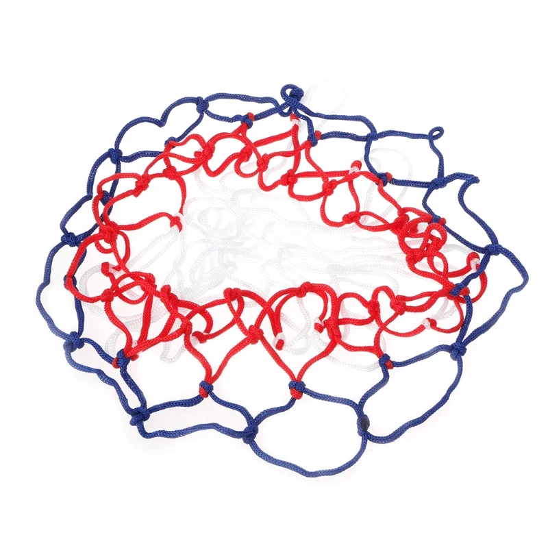 OOTDTY универсальная 5 мм красный белый синий баскетбольная сетка нейлоновая сетка для попадания мячом сетка