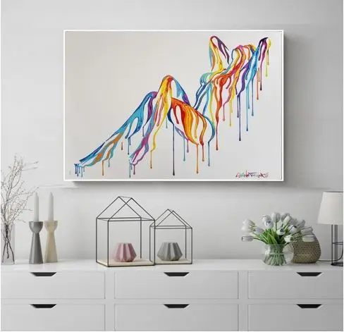 Arte Moderno Pintado A Mano Arte De La Pared De La Calle Del