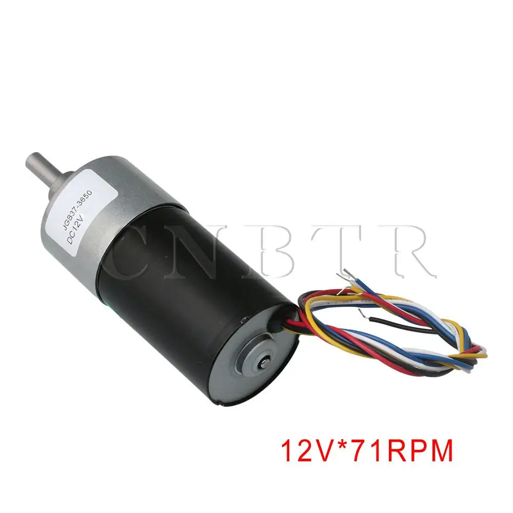 

CNBTR 71rpm DC12V Brush-less Geared DC Motor with Encoder 54rpm Rated Speed