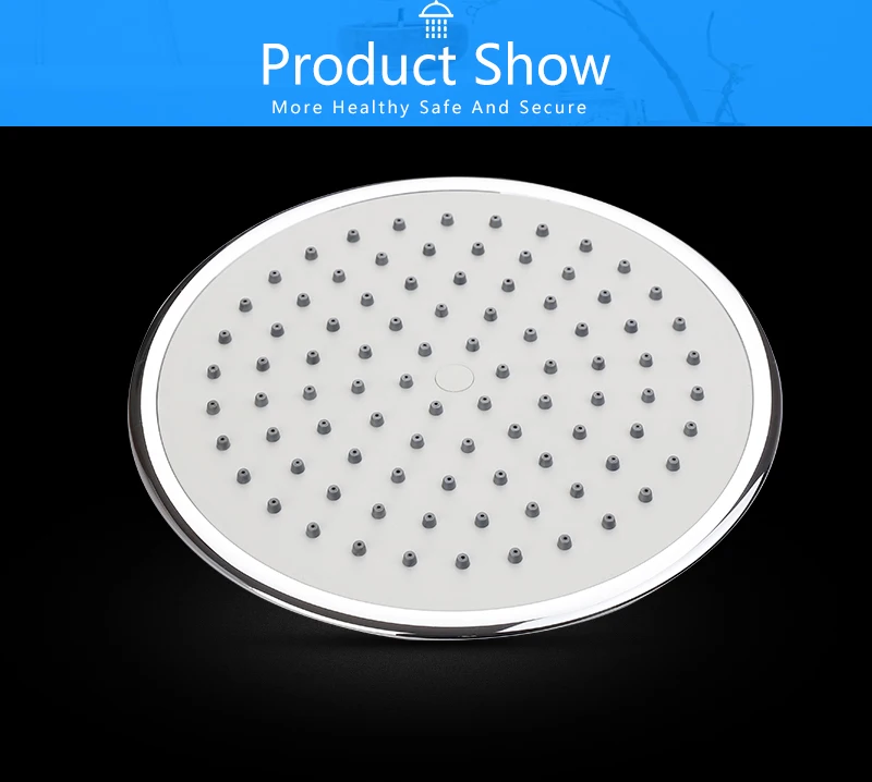 UFO Shower Head Showerhead Body Sprays Shower Head Round 8 Inch Ultra-Thin 2mm Bathroom Rain Shower Heads (12)