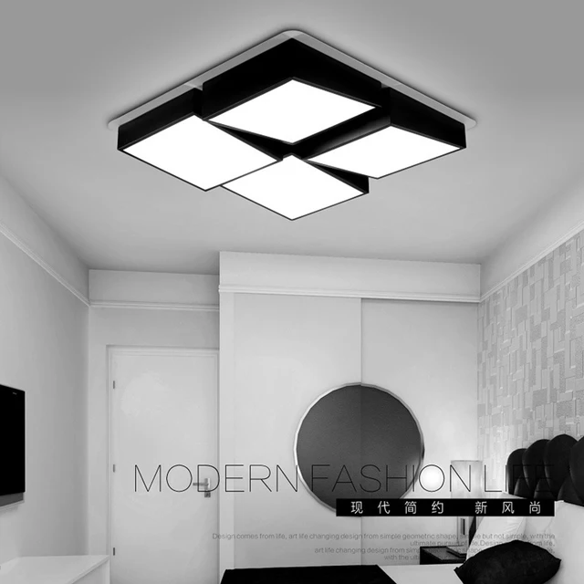 modern led ceiling lights black living room lighting fixture bedroom