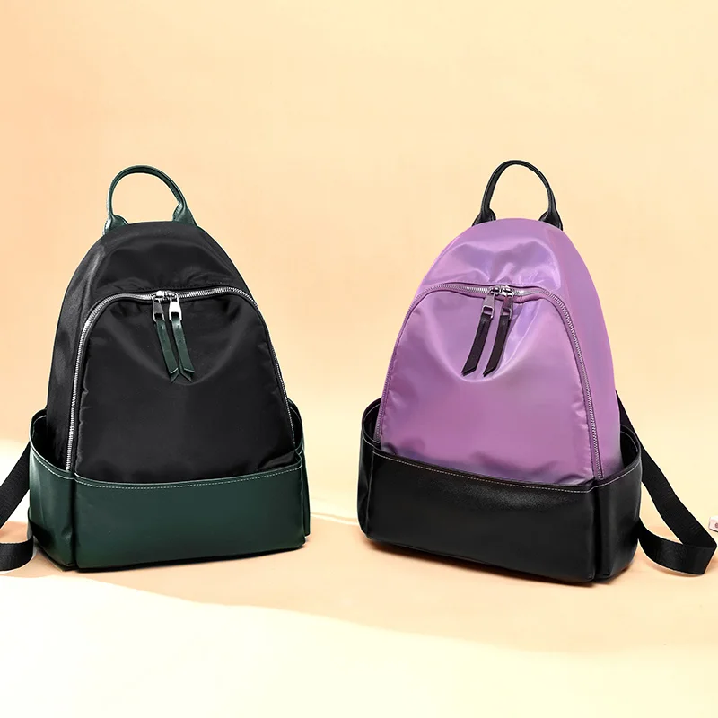 

2019 Spring New Casual Oxford Backpack Women Solid Color Waterproof Bag Sewing Thread Anti-theft Package Travel Mochila Feminina