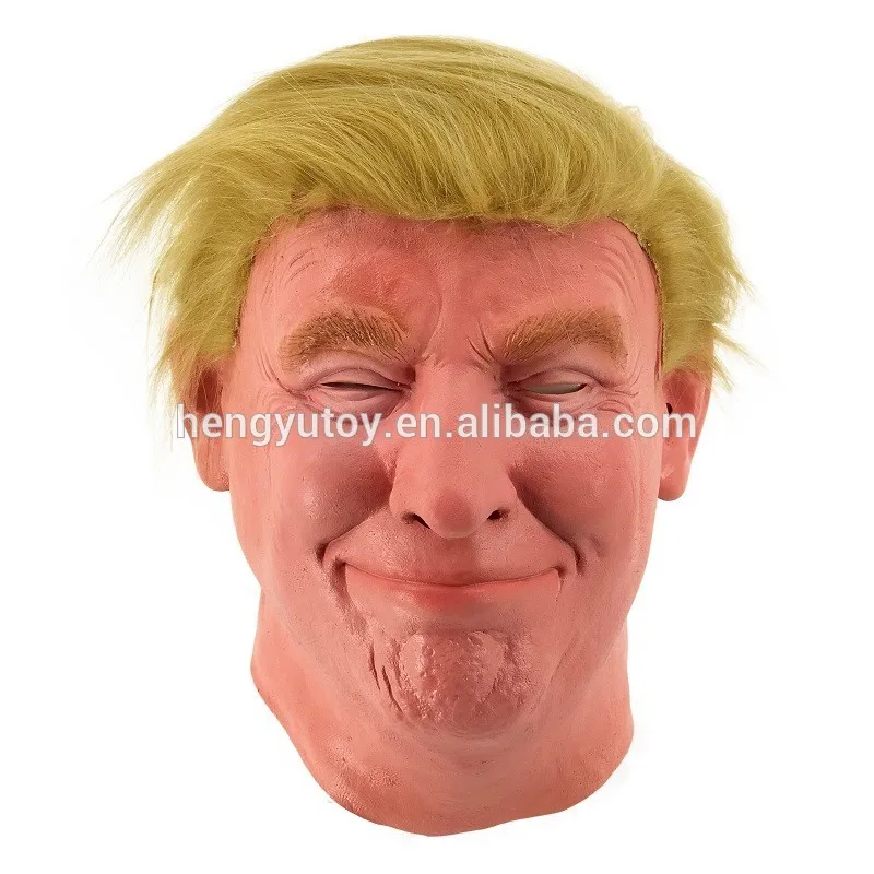 

Realistic Adults Halloween Deluxe Latex Full Head Donald Trump Mask with Hair