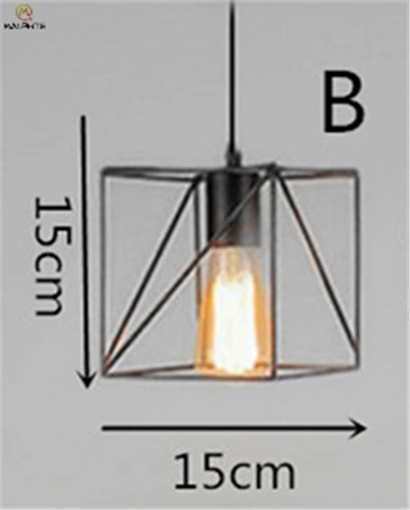 Современный Железный подвесной светильник для гостиной, ресторана, подвесной светильник, простой подвесной светильник для кухни, светильник для кафе - Цвет корпуса: B