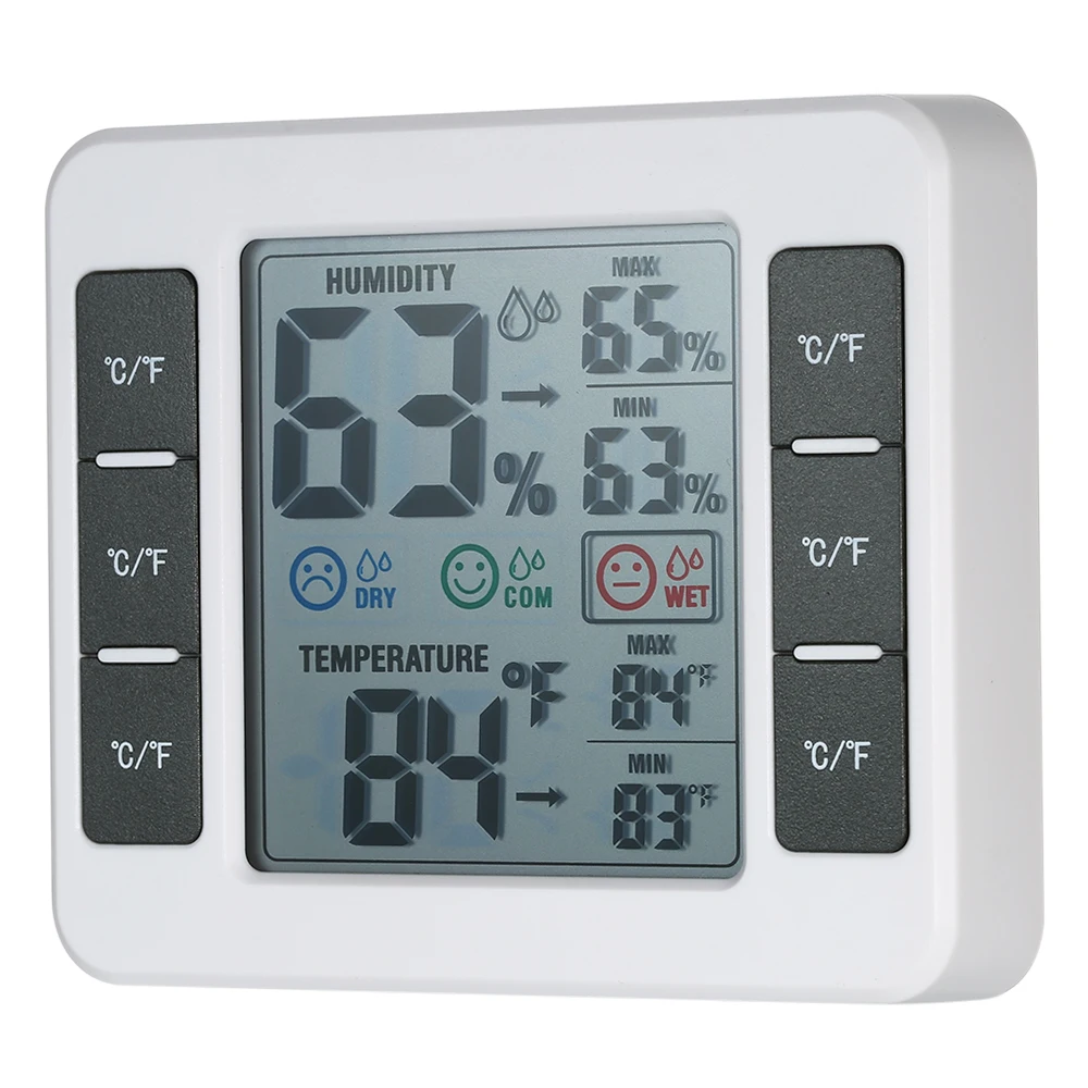 

Digital Indoor LCD Thermometer Hygrometer Room Temperature Humidity Gauge Meter Thermo-Hygrometer with Max Min Value Display
