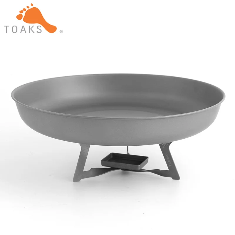 TOAKS PLT-190 ultraligero de placa de titanio de Camping al aire libre de utensilios de cocina platos respetuoso del medio ambiente utensilios de cocina vajilla bandeja 61g D190mm