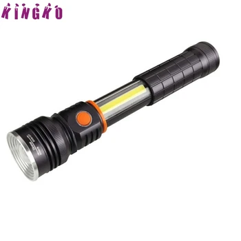 

High Quality Magnet Tail CREE XM-L2 T6+COB LED 4 Mode 3500Lm 18650 Flashlight Torch