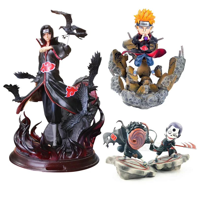 Skup Anime Naruto Uzumaki pcv Shippuden Uchiha Itachi ból Tobi Hidan Nagato Yahiko Tobi Hidan figurka model kolekcjonerski zabawka