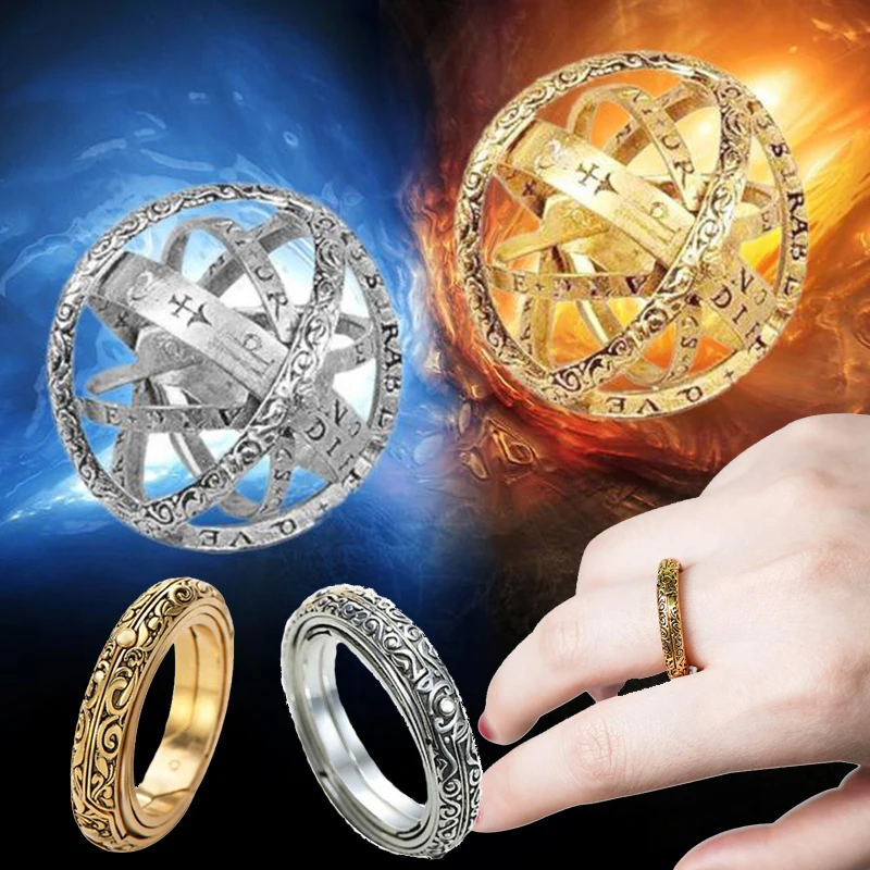 Attaullah Astronomical Ring Sphere Ball Rotating Cosmic Finger Rings for Couple Woman and Man Lover Pendant Jewelry Gift RW032 - Buy cheap in an online store with delivery: price comparison, specifications, photos