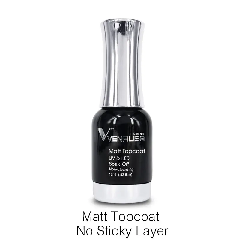 Matt top coat 12ml VENALISA гель Лак 12 мл 111 Цвета CANNI завод ногтей Книги по искусству Дизайн супер эмали DIY замочить от УФ-светодиодный органический без запаха Гель-лак - Цвет: Matt top coat 12ml