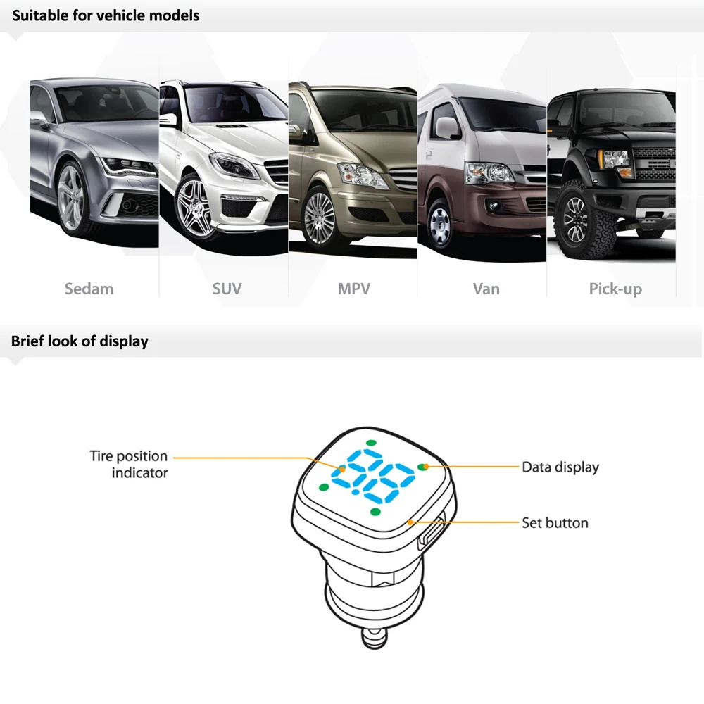 Steelmate Профессиональный TPMS TP-76 система контроля давления в шинах светодиодный прикуриватель внешние датчики автомобильные аксессуары