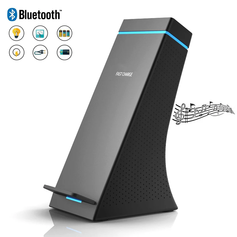 2в1 беспроводной Bluetooth динамик с быстрой зарядкой для Android IOS Windows Huawei Samsung iPhone X