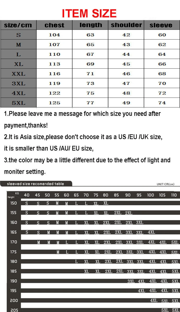 卫衣 S-5XL size chart