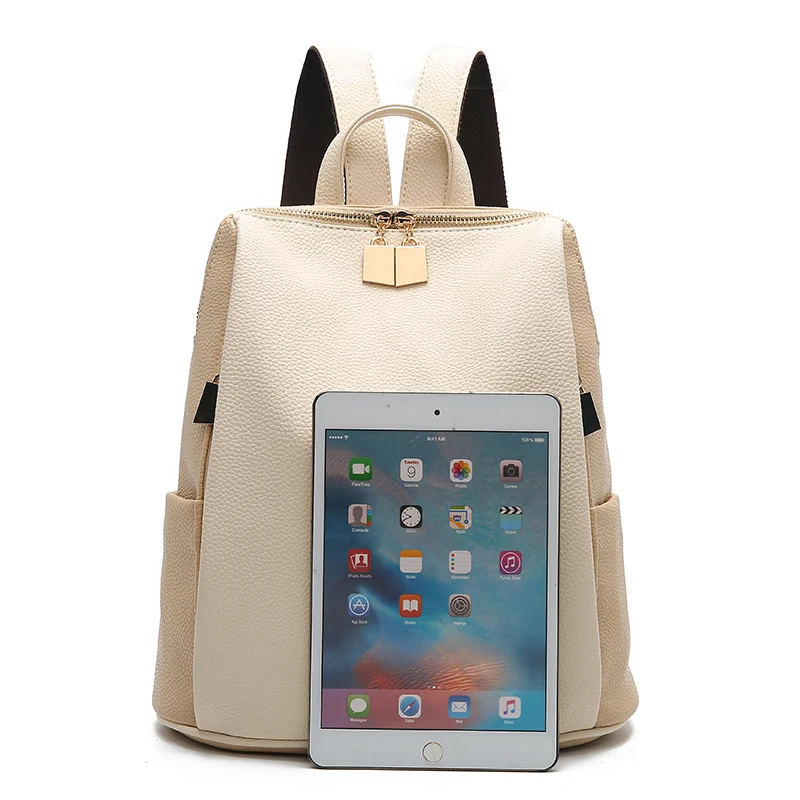 Женский рюкзак для школы, стильная кожаная сумка для колледжа, простой дизайн, женские повседневные Рюкзаки, mochila, женская известная Brands168-325