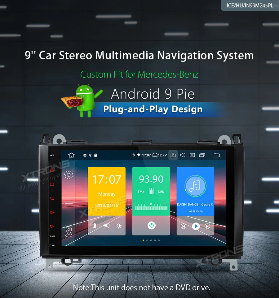 Clearance 9" Android 9.0 Pie OS Car Multimedia Navigation GPS Radio for Mercedes-Benz Viano/Vito W639 2006-2018 & A-Class W169 2004-2012 1