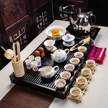 Сине-белый керамический чайный набор кунг-фу, керамический чайник для деловых подарков