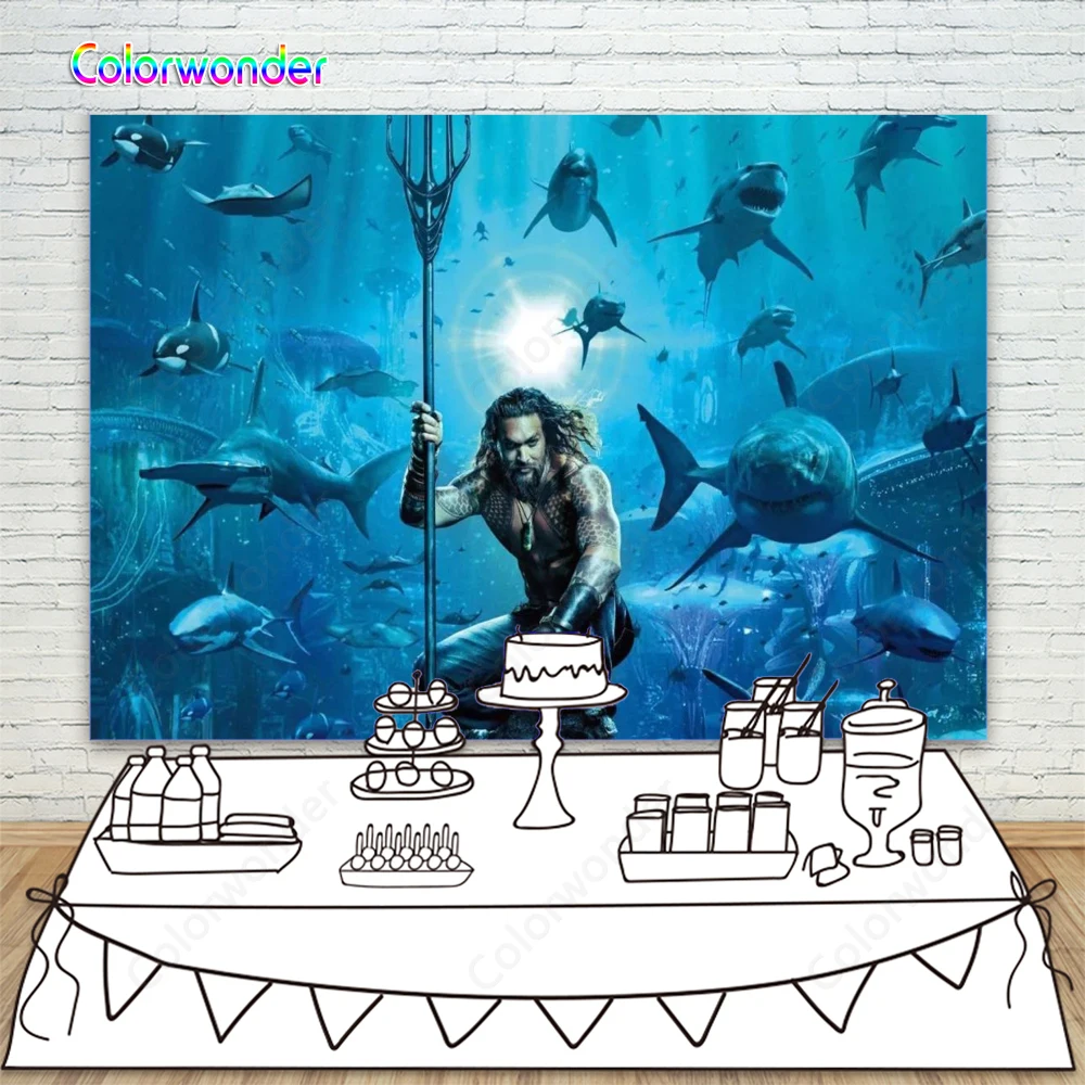 Colorwonder аквамэн фон для фотосъемки с изображением 7 х 5 виниловая супергероя