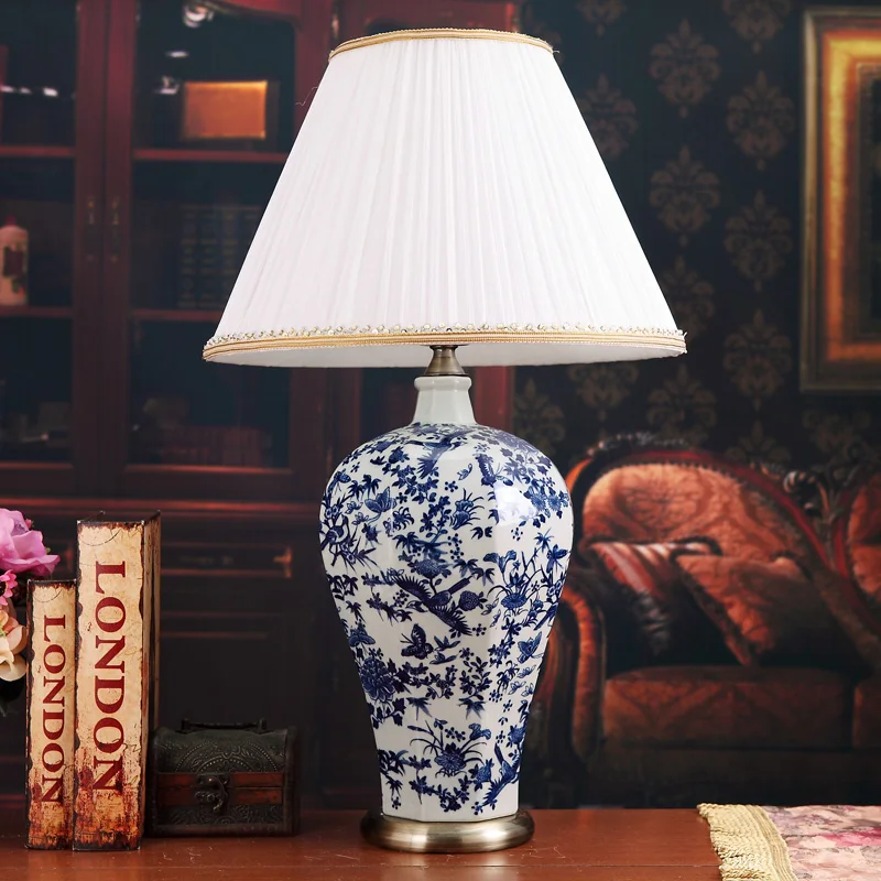 Casa Padrino Luxe Lampe De Table En Ceramique Blanc Laiton