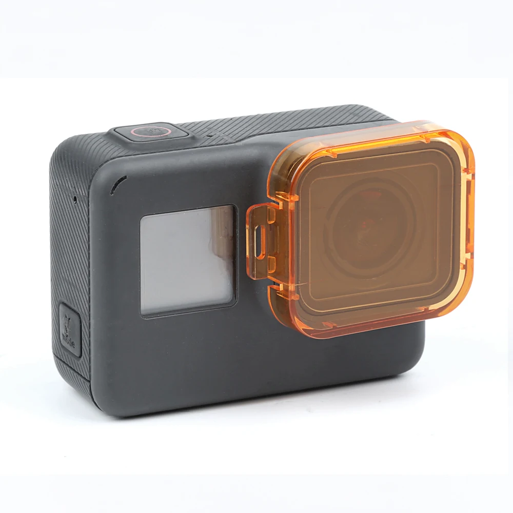 اطلاق النار الملونة الغوص تصفية عدسة ل GoPro بطل 7 6 5 أسود عمل كاميرا القياسية حالة ل الذهاب برو بطل 7 6 5 ملحقات الكاميرا