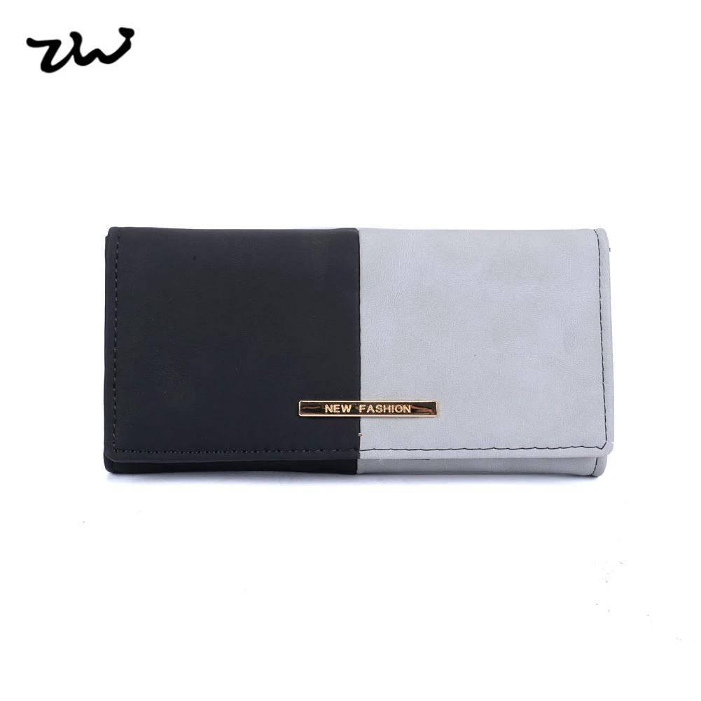

2017 ZIWI Women Wallet Long Purse Hasp Closure Wallet Stitching pattern a Women Fashion Solid Sequined Purse VKP1505