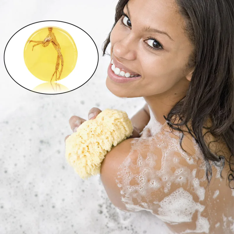 

Ginseng Revitalizing Soap Bar Deep Cleaning Oil Control Moisturizing Whitening Body Face Skin Care WH998