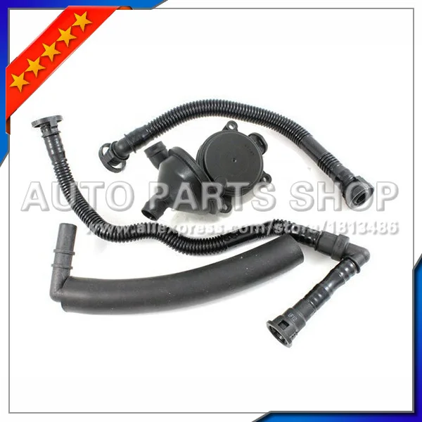Set Crankcase Breather Vent Valve + 3 Hose Kit 11617503520 11157503523 11157503524 for BMW E46