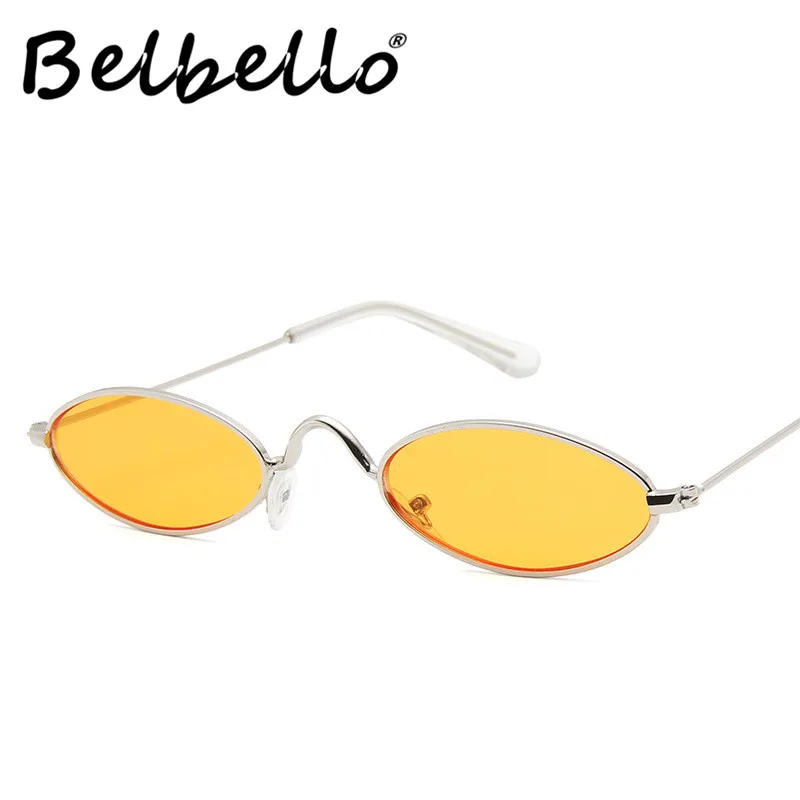 Belbello New Style Oval Sunglasses Men Vintage Sunglasses Women Fashion Casual  Sunglasses Adult Acrylic Alloy  Sunglasses UV400