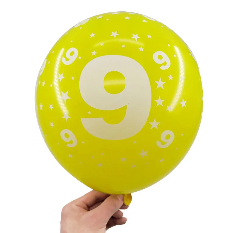 Amawill 10 шт. цифровой латексный шар на день рождения с цифрой 1, 2, 3, 4, 5, 6, 7, 8, 9 лет, 1, 2 дня рождения, украшение для детской вечеринки 75