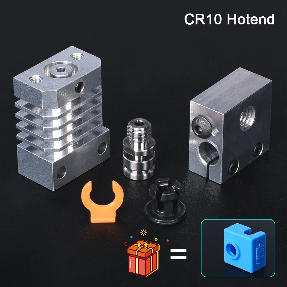 

CR10 Heatsink All Metal Hotend Kits Upgrade For Ender3 3D Printer MK8 Nozzle Heat Break CR10 Titanium Heat Breaker 3D Parts
