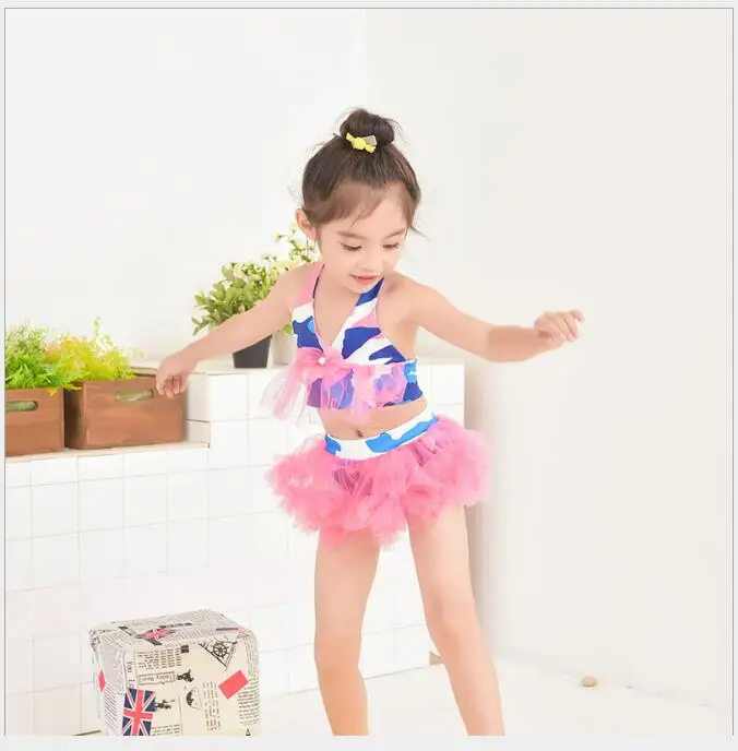 baby girl Bikini swimwear new fashion toddler girl Camouflage Swimwear