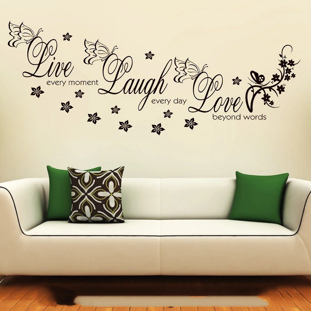 Wall Stickers Quotes Live Laugh Love Room Decal Wall Art Mural Transfer