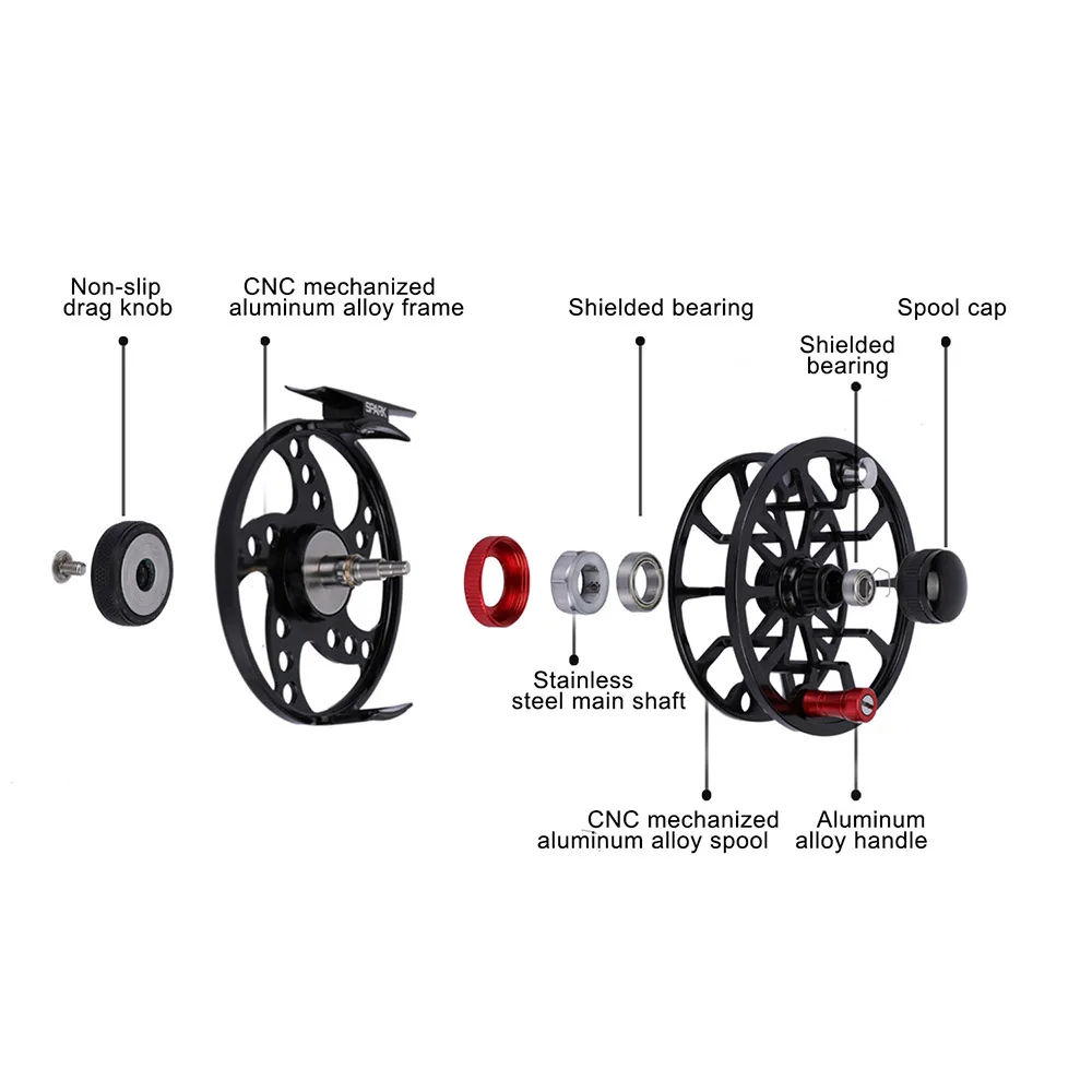 Goture SPARK большая катушка для ловли нахлыстом 5/6 7/8 2+ 1BB Макс тяга 8 кг водопрроф CNC-Обработанная алюминиевая Рыболовная катушка