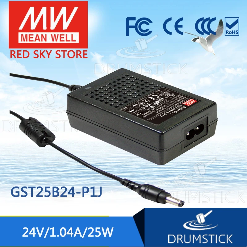 

Hot sale MEAN WELL GST25B24-P1J 24V 1.04A meanwell GST25B 24V 25W AC-DC High Reliability Industrial Adaptor