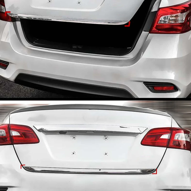 font b Car b font styling Stainless Steel Rear Trunk Lid Cover Trim Tail Gate