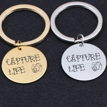 

Engraved Capture Life keyring For Traveler Photography Enthusiast Lovers' Key Chains Key Tap Expression Friendship With friends