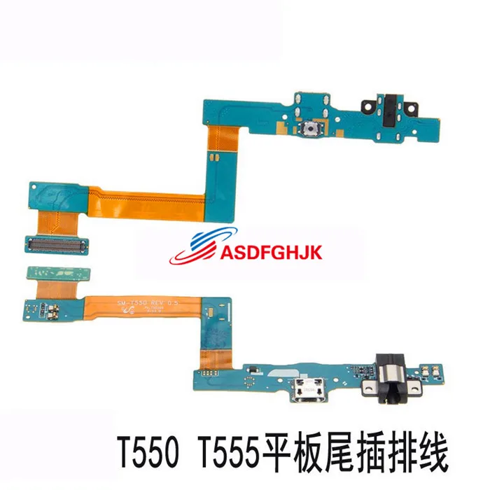 

FOR Samsung Tablet SM-T550 T555C charging tail plug cable headphone hole USB interface boot button small board fully tested