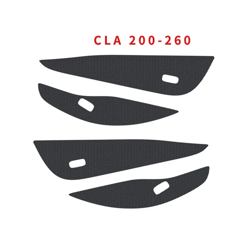 Двери автомобиля анти Kick Pad защита коврик углеродного волокна наклейки 4 шт. для Mercedes Benz GLA CLA GLC C Класс W205/E класс W213 - Название цвета: CLA