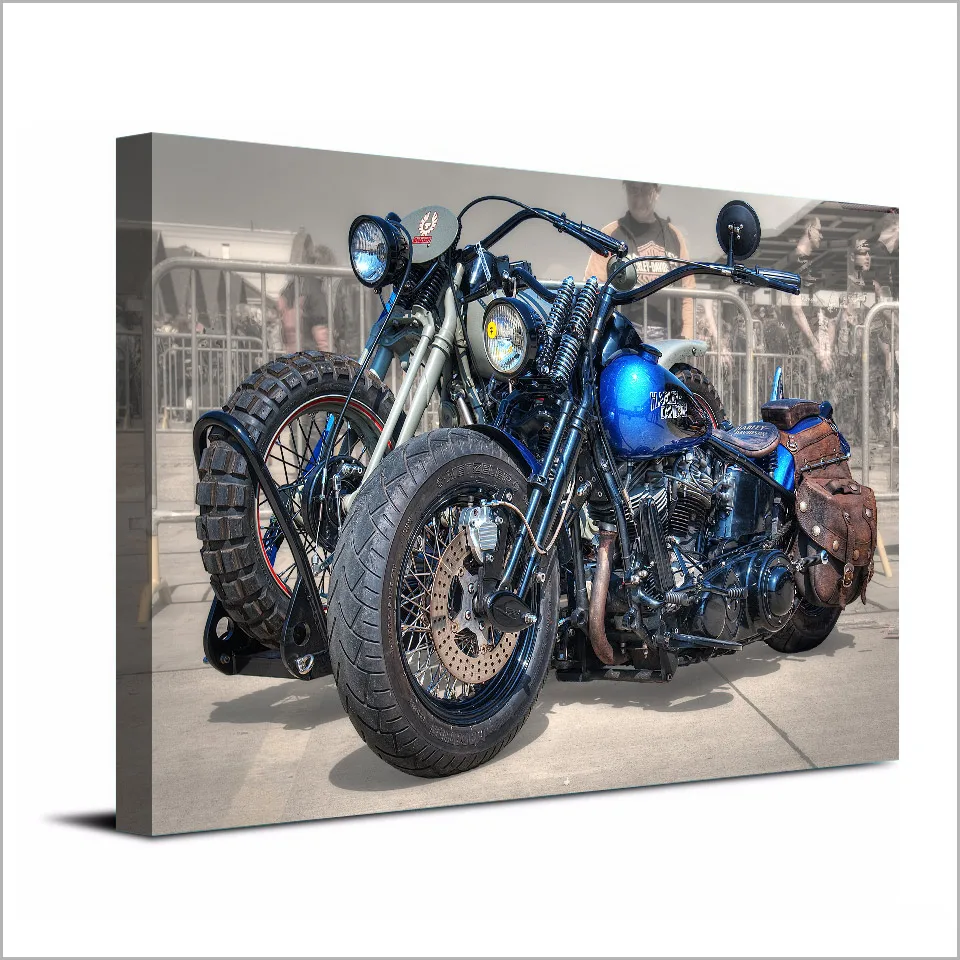 1 панель Бесплатная доставка с принтом &quotмотоцикл&quot Картина на холсте Настенная