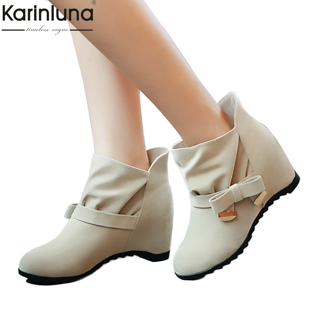 

KarinLuna 2018 wholesale large sizes 34-43 best quality winter woman ankle boots fashion leisure women's shoes booties