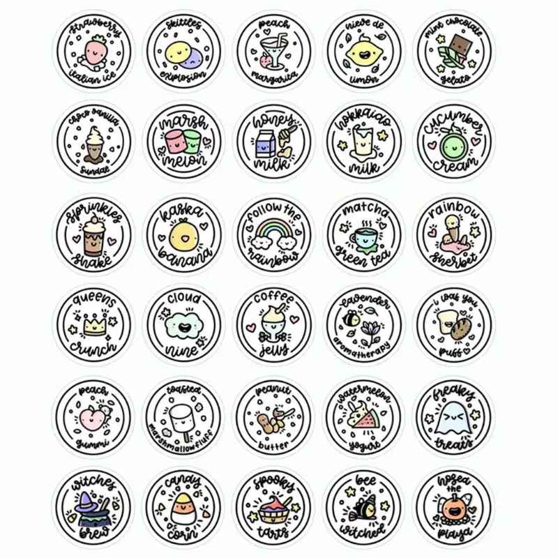 

10PCS/Sheet Waterproof Round Slime Sticker Containers Sticker Storage Box Sticker Lizun Slime Supplies DIY Accessories Tool