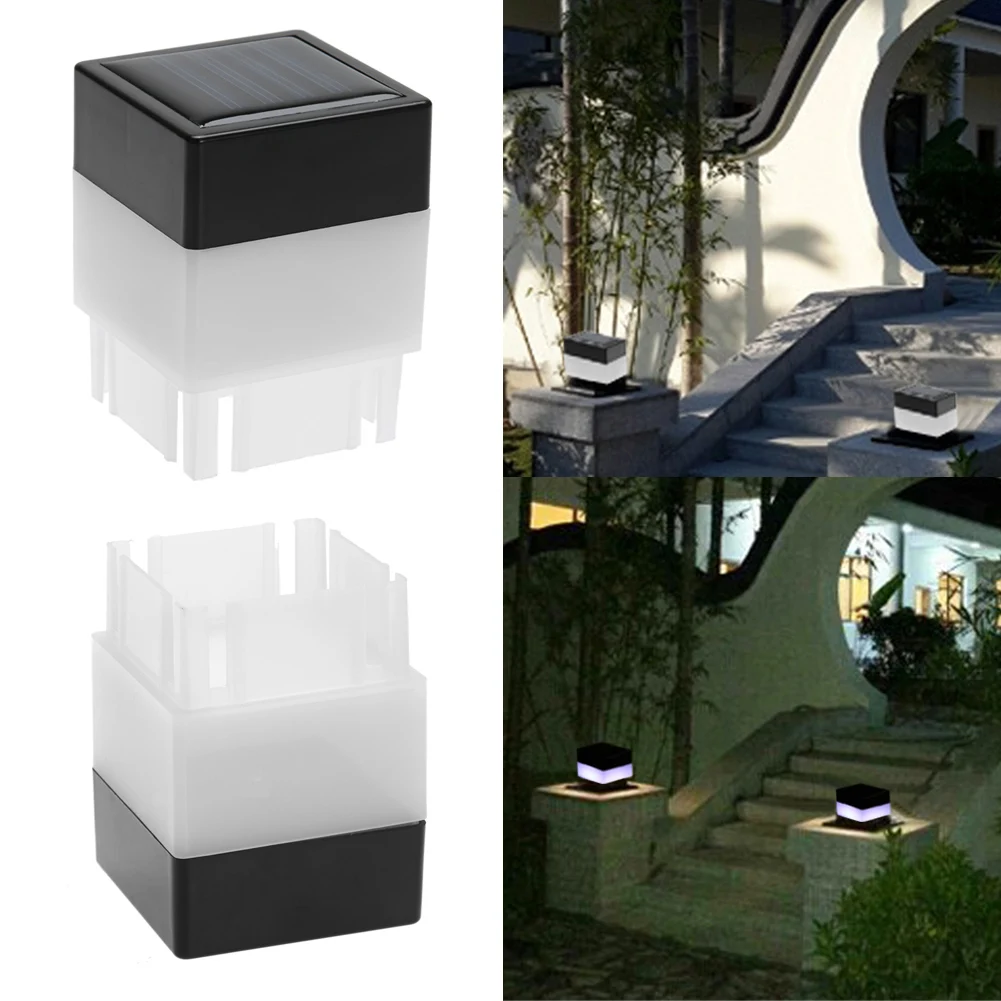 

Solar Powered LED Square White Light For Fence Post Pool Garden Yard Pathway Park Christmas Decor