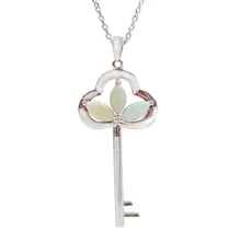 LII Ji натуральный австралийский опал с 925 пробы серебро брелок для ключей около 20x40 мм