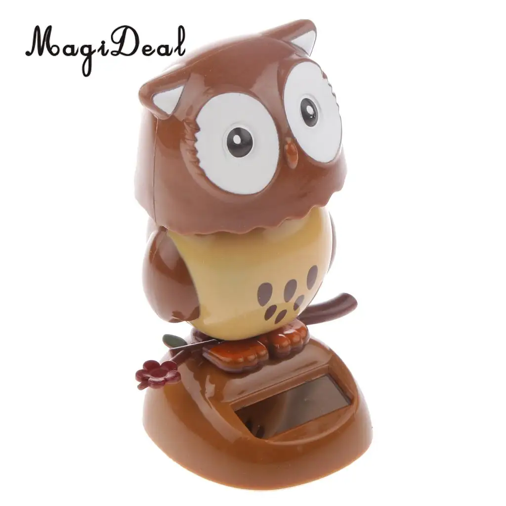 MagiDeal Cute Solar Powered Bobble Head   Owl for Kids Toy Car Pub Club Baby Room Garden Classroom Ornament Novelty Gift