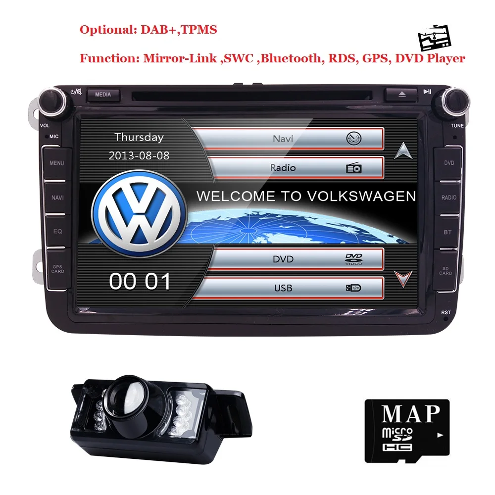 

2 Din 7''Car DVD Player For Skoda Octavia Fabia Fast Yeti Superb V W Seat Stereo Wifi 3G GPS Navigation Radio MIRROR LINK DAB BT
