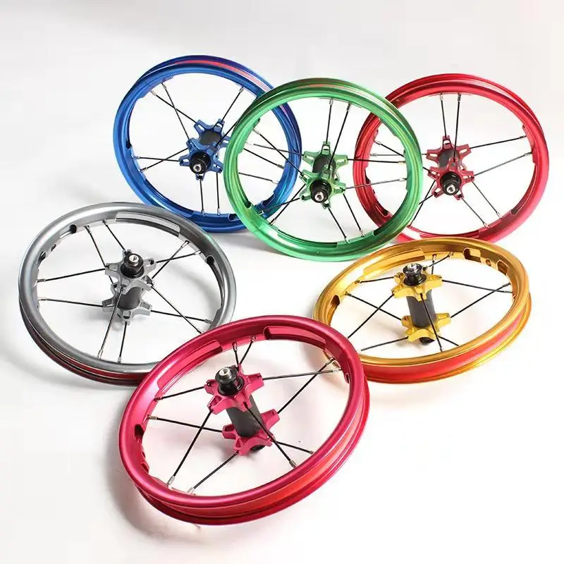 Flash Deal Children Balance Wheel Ultralight 251 g 12 Inch 85-95mm Children Bike Wheel Carbon Fiber Hub Anode Color Balance Bike Wheel 0