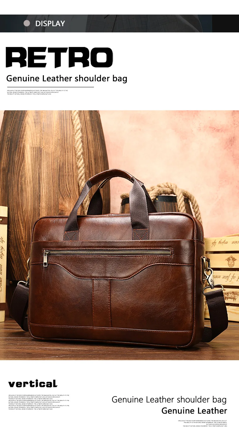 MVA New Arrivals Men`s Briefcase Quality Zipper Men`s Shoulder Bag and Genuine Leather Men Messenger Bag Men Casual Handbag