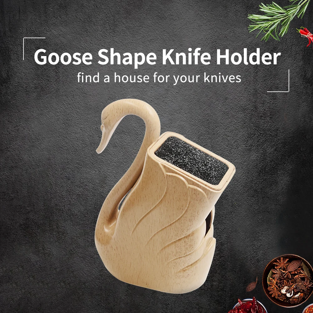 

XYj Plastic Knife Holder ABS+TPR Handmade Kitchen Knives Stand Big Capacity For Scissors Knives Cooking Accessories Hot Selling