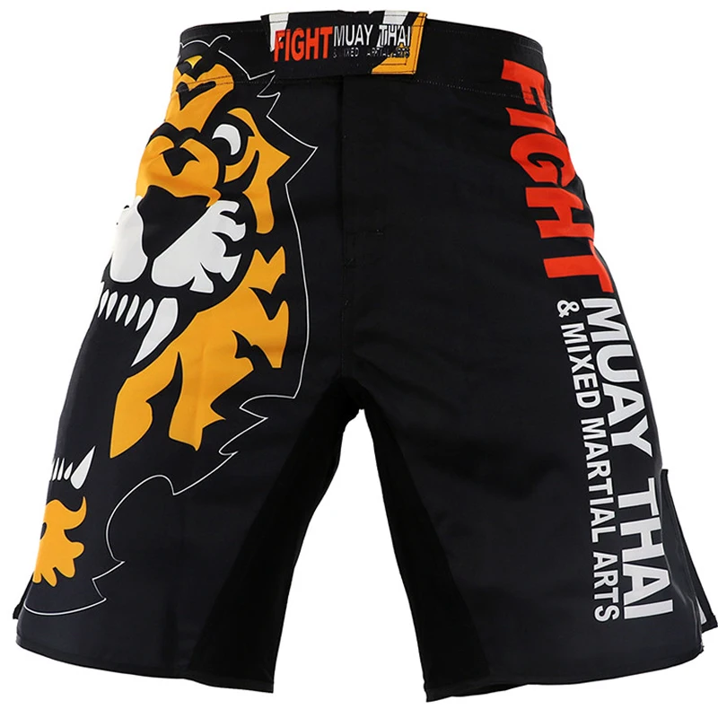 

Summer New Mens MMA Fighting Muay Thai Tigers Shorts UFC Mixed Fitness Combat Workout Muay Thai Sanda Perspiration Quick-Drying