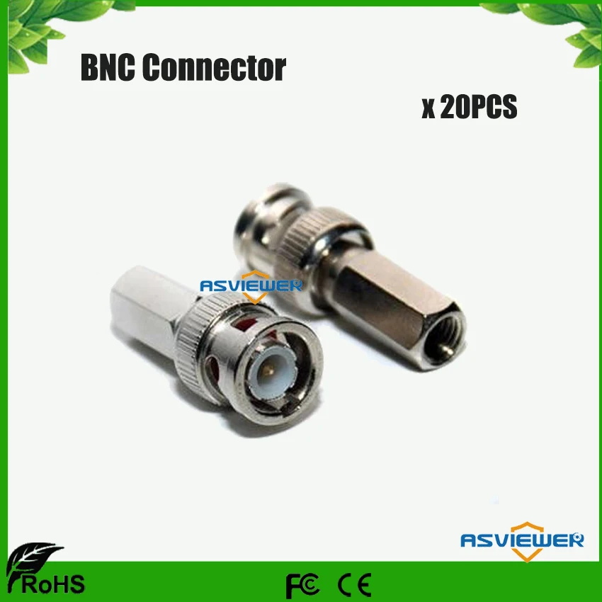

CCTV Security System Use Twist-on BNC Connector Male RG59 for CCTV cameras 20pcs/lot